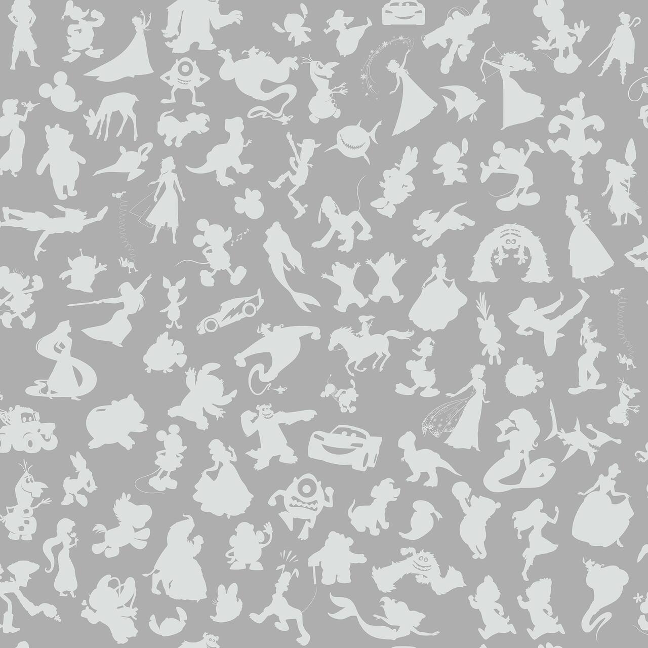 RoomMates Disney 100th Anniversary Characters Silver Peel & Stick Wallpaper